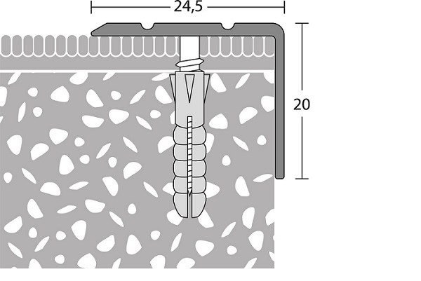 Hoekstrip 25x20 Brons schroef 10x270cm - nr. 162 | 1622312270 (1)