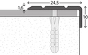 Hoekstrip 25x10 Zilver schroef 100cm Retail VPE - nr. 160 voorgeboord | 1601311100 (1)