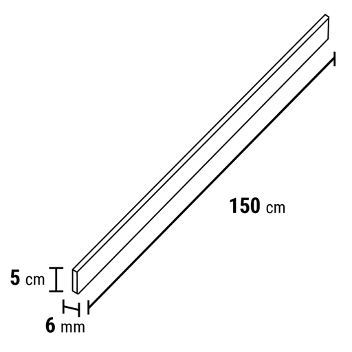 Afwerkstrook PVC spekkoek 150x5cm (2)