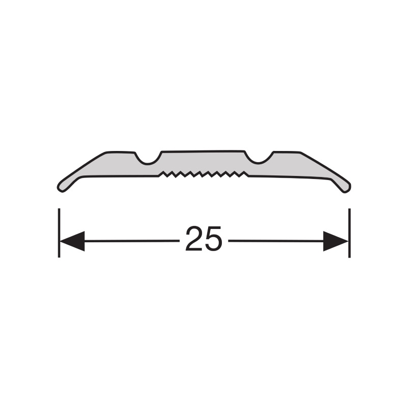 Dilatatieprof. schroef 25 mm alu brons 2,7m (2)