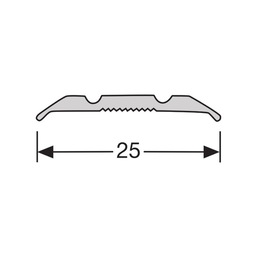 Dilatatieprof. zelfkl. 25 mm alu brons 1m (2)
