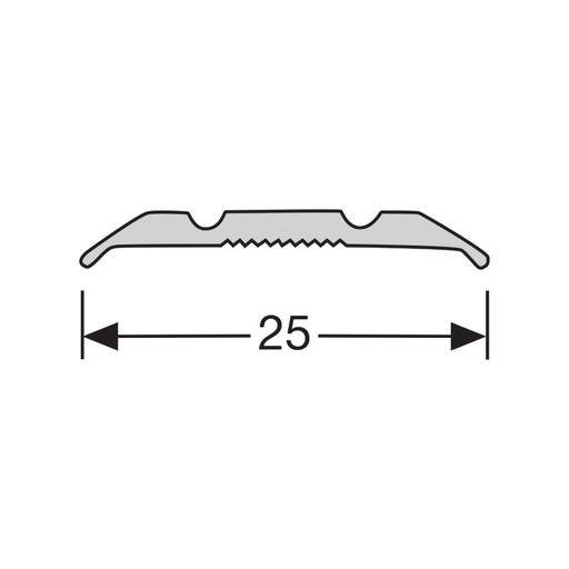 Dilatatieprofiel zelfkl. 25 mm alu goud 2,7m (2)