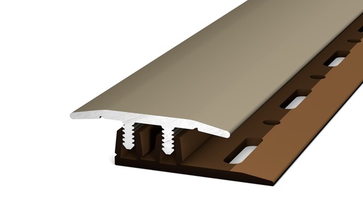 Overgangsprofiel (N) PVC 27mm Edelstaal-Mat 4-75mm 270cm - nr. 322 | 3222014270 (1)