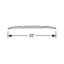 Dilatatieprofiel zelfklevend zilver 2,8x37mm 1m 1262 (2)