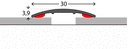 Naadstrip 30mm Brons ZKL 10stf - nr. 130 | 1302412270 (1)