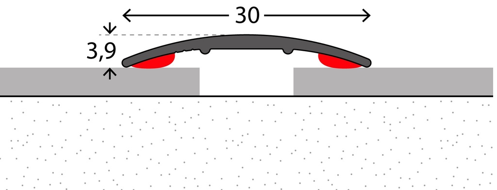 Naadstrip 30mm Edelstaal Mat 270cm ZKL 10stf - nr. 130 | 1302414270 (1)