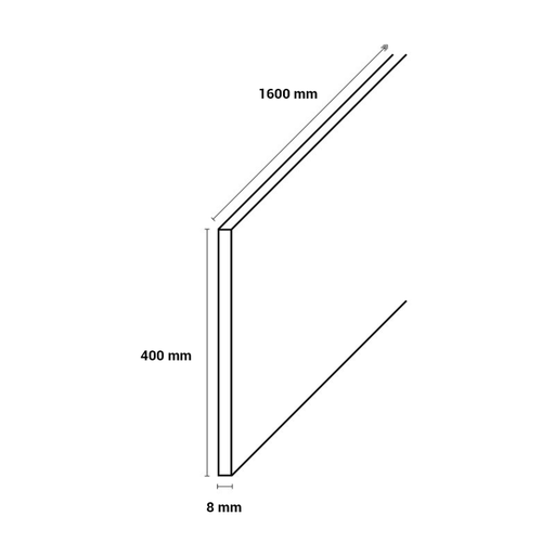 Dubbel stootbord zwart RAL 9005 160 x 40 cm (2)