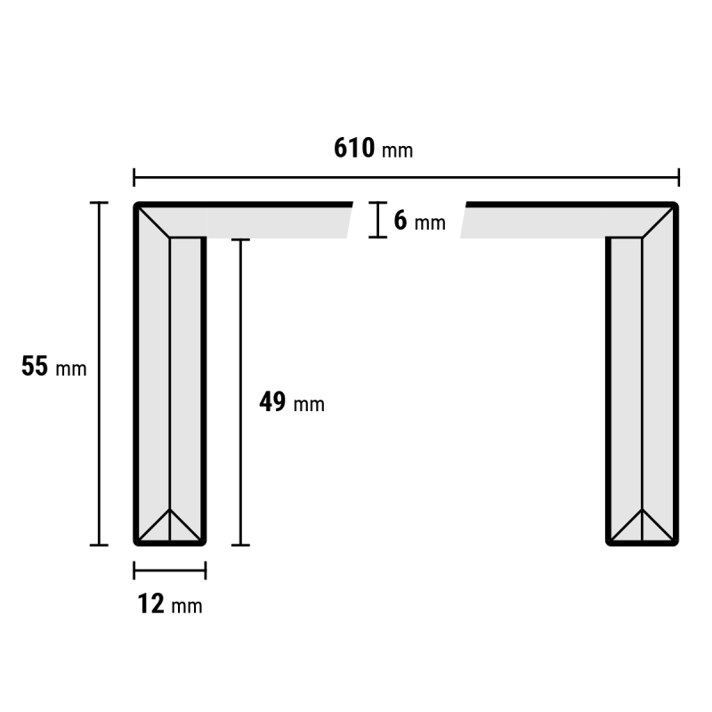 Dubbeltrede PVC boterkoek UM 95x61cm (2)