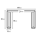 Dubbeltrede PVC brioche UM 150x61cm (2)