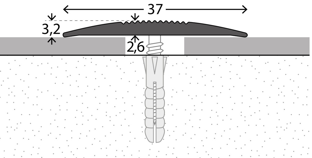 Naadstrip 38mm Zilver schroef Fijne Rib 10x270cm - nr. 139 | 1392111270 (1)