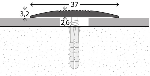 Naadstrip 38mm Zilver schroef Fijne Rib 10x270cm - nr. 139 | 1392111270 (1)