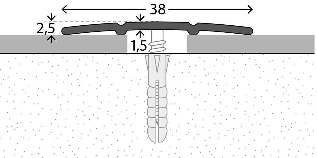 Naadstrip 38mm Zilver Schroef 10x300cm - nr. 132 | 1321111300 (1)
