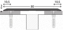 Naadstrip 80mm drempel Zilver Schroef 270cm 10stf - nr. 117 | 1172311270 (1)