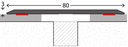 Naadstrip 80mm drempel Edelstaal mat ZKL 270cm 10stf - nr. 117 | 1172414270 (1)