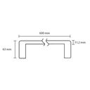 Dubbeltreden Valencia blond eiken 181x61cm (2)