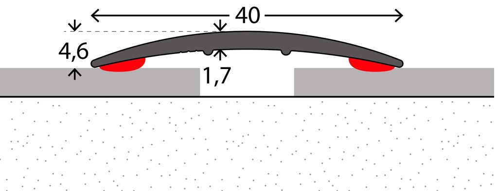 Naadstrip 40mm Edelstaal Mat ZKL 270cm 10stf - nr. 136 | 1362414270 (1)