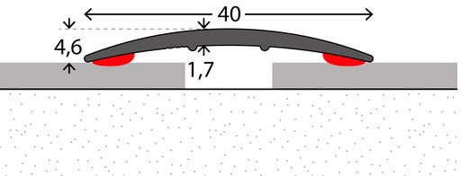 Naadstrip 40mm Edelstaal Mat ZKL 270cm 10stf - nr. 136 | 1362414270 (1)