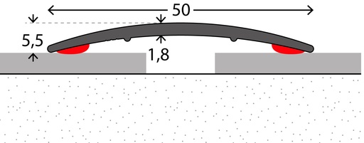 Naadstrip 50mm Zilver ZKL 270cm 10stf - nr. 137 | 1372411270 (1)