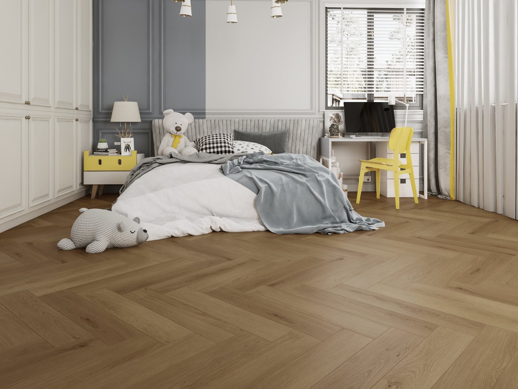Gelasta Firmfit Silent Visgraat 7800 (rigid click) Summerfield Naturel gelegd in een interieur
