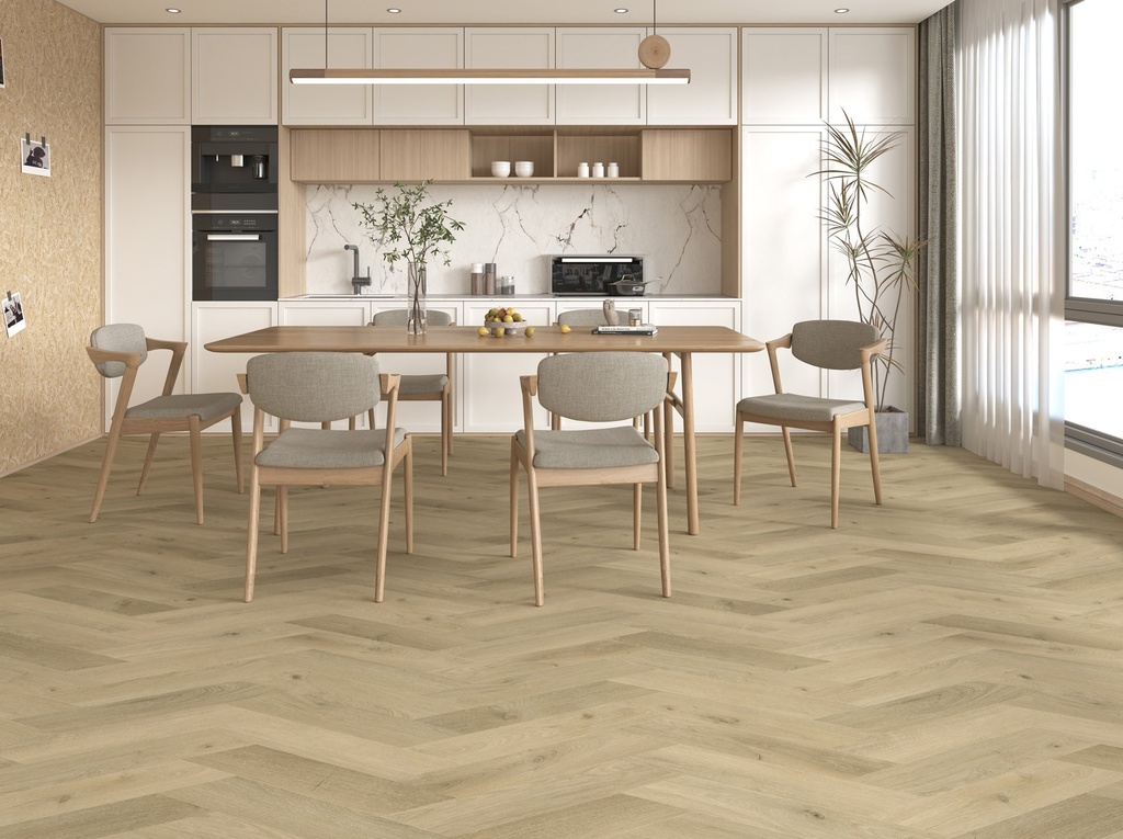 Gelasta Vario Special 3805 (Weense punt) Prestige Oak Smoked Light gelegd in een interieur