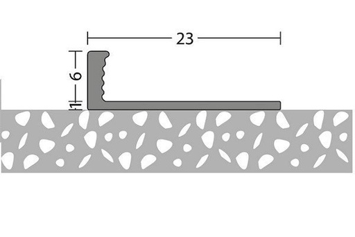 Afsluitprofiel buigbaar 6mm aluminium 10x250cm - nr. 702 | 7021306250 (1)