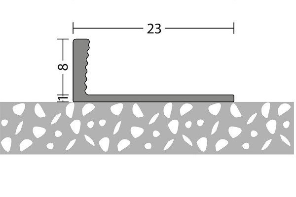 Afsluitprofiel buigbaar 8mm aluminium 10x250cm - nr. 703 | 7031306250 (1)