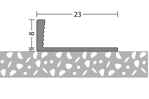 Afsluitprofiel buigbaar 8mm aluminium 10x250cm - nr. 703 | 7031306250 (1)
