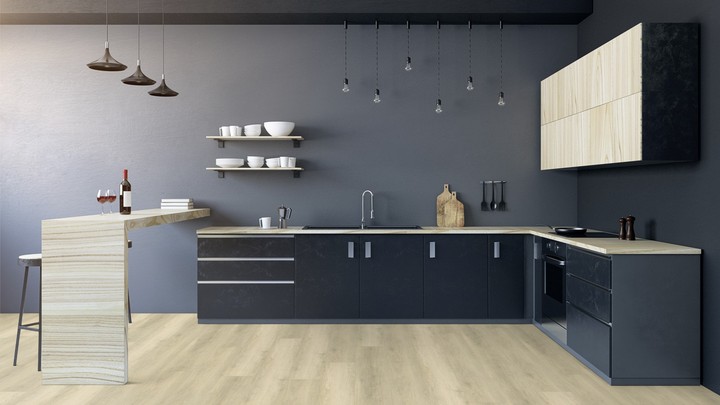 Sense G925 plank SPC klik PVC gelegd in een interieur