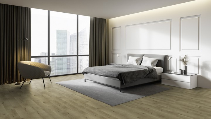 Sense G955 plank SPC klik PVC gelegd in een interieur