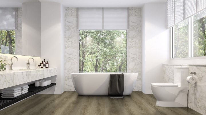 Sense P960 plank plak PVC gelegd in een interieur