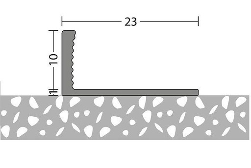 Afsluitprofiel buigbaar 10mm aluminium 10x250cm - nr. 704 | 7041306250 (1)