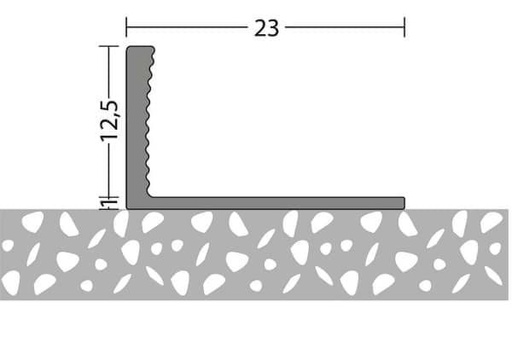 Afsluitprofiel buigbaar 12,5mm aluminium 10x250cm - nr. 705 | 7051306250 (1)
