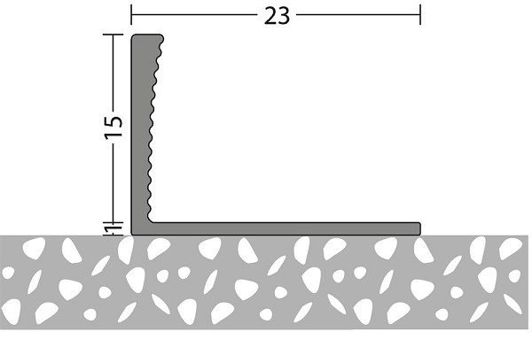 Afsluitprofiel buigbaar 15mm aluminium 10x250cm - nr. 706 | 7061311250 (1)