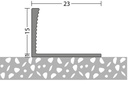 Afsluitprofiel buigbaar 15mm aluminium 10x250cm - nr. 706 | 7061311250 (1)