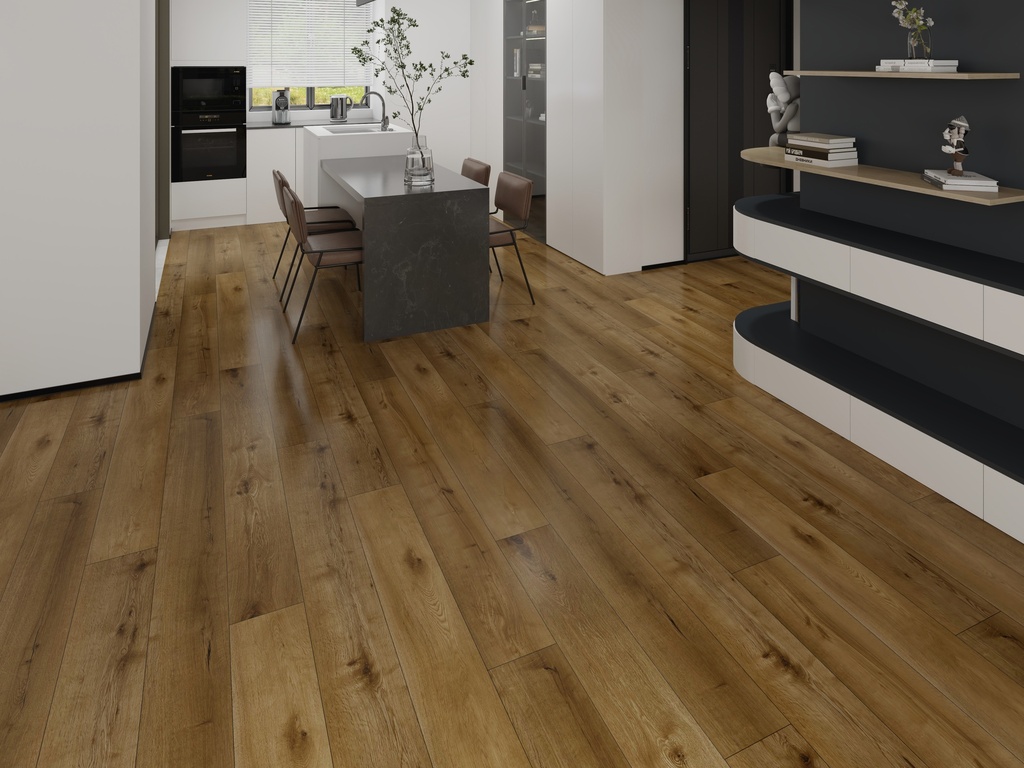 Grande Amber Oak Plank Click | GR-503-PL gelegd in een interieur