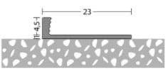 Afsluitprofiel vast 4,5mm aluminium 10x250cm - nr. 701 | 7011506250 (1)