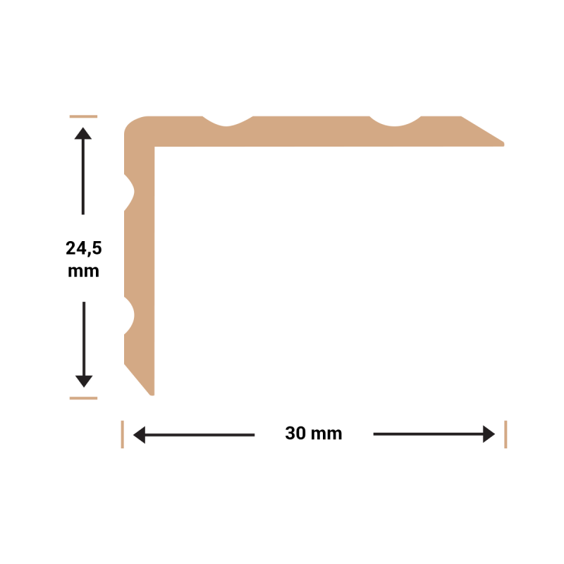 Duo-hoeklijnprofiel zelfkl. matzwart 24,5x30mm 1m 2261 (2)