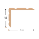 Duo-hoeklijnprofiel zelfkl. matzwart 24,5x30mm 3m 2261 (2)