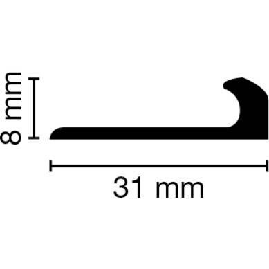 Open trapstrip 8mm Bruin 0132 EL8 (25x400cm) (1)