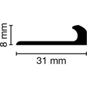Open trapstrip 8mm Licht grijs 0138 EL8 (25x400cm) (1)