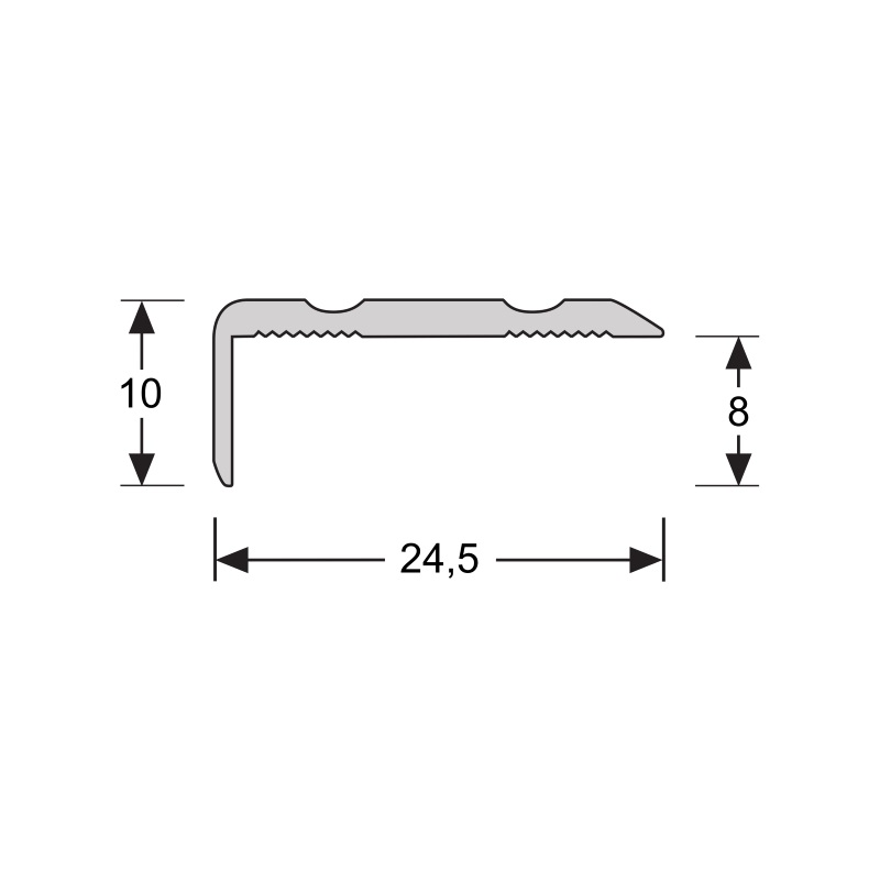 Hoeklijnprofiel schroef 10 mm goud 2,7m (2)
