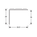 Hoeklijnprofiel zelfkl. 20 mm wit 2,7m (2)