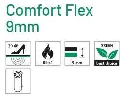 Comfort Flex 9mm Ondertapijt 137cmx8mtr | 10,96m² (1)