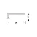 Hoeklijnprofiel zelfklevend PVC zilver klik 5,5x21mm 4,5mm 2 (2)