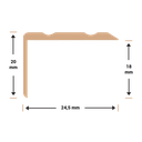 Hoeklijnprofiel zelfklevend matzwart 20x24,5mm 3m 1266A (2)