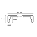 K-Stairs Dubbeltrede PP Beton Antraciet Geborsteld 92cm (2)