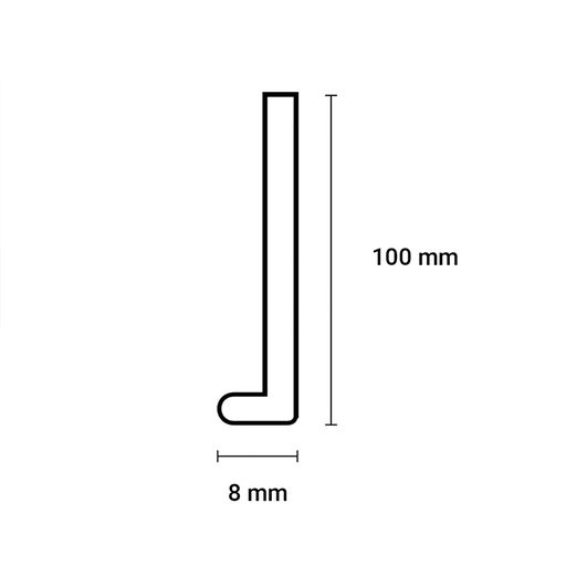 K-Stairs Hoekprofiel 8x100mm Ebro Eiken Crème 2,7m (2)