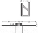 Voeg-/Dilatatieprofiel Aluminium 2,5 mm Antraciet 300cm nr. 769 | 7692544300 (1)