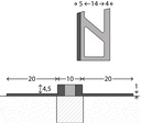 Voeg-/Dilatatieprofiel Aluminium 4,5 mm Grijs 300cm nr. 771 | 7712542300 (1)
