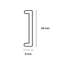 K-Stairs U-afdekprofiel 8x68mm Tajo Eiken Zandkleurig 2,7m (2)